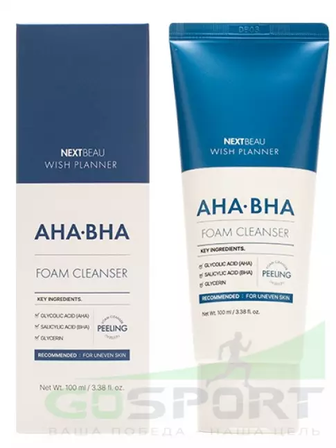 Пенки для умывания NEXTBEAU Wish Planner AHA/BHA Foam Cleanser 100 мл
