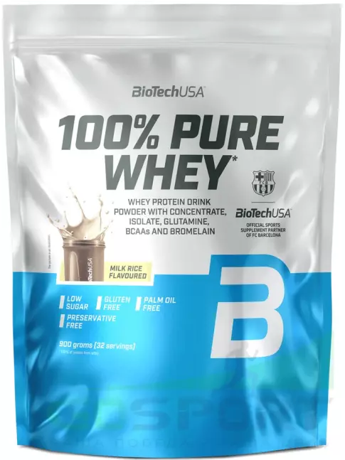 Сывороточный протеин BioTechUSA 100% Pure Whey 900 г, Рисовый пудинг Сывороточный протеин BioTechUSA 100% Pure Whey 900 г, Рисовый пудинг