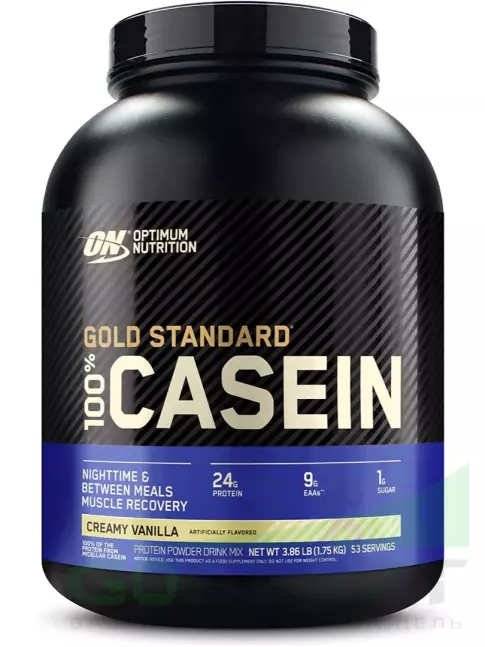 Казеиновый протеин Optimum Nutrition 100% Casein Gold Standard 1750 г, Ванильный крем Казеиновый протеин Optimum Nutrition 100% Casein Gold Standard 1750 г, Ванильный крем