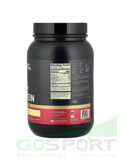 Сывороточный протеин Optimum Nutrition 100% Whey Gold Standard 907 г, Банановый крем
