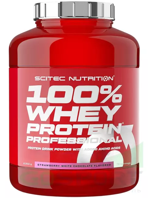 Сывороточный протеин Scitec Nutrition 100% Whey Protein Professional 2350 г, Клубника - Белый шоколад