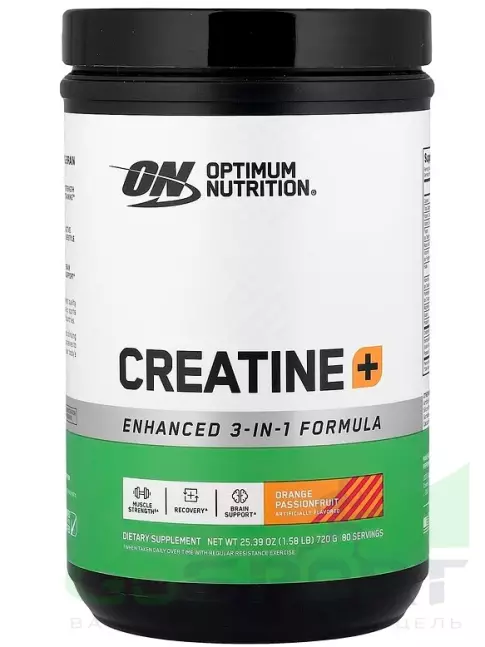 Креатин моногидрат Optimum Nutrition Creatine + 720 г, Апельсин - маракуйя