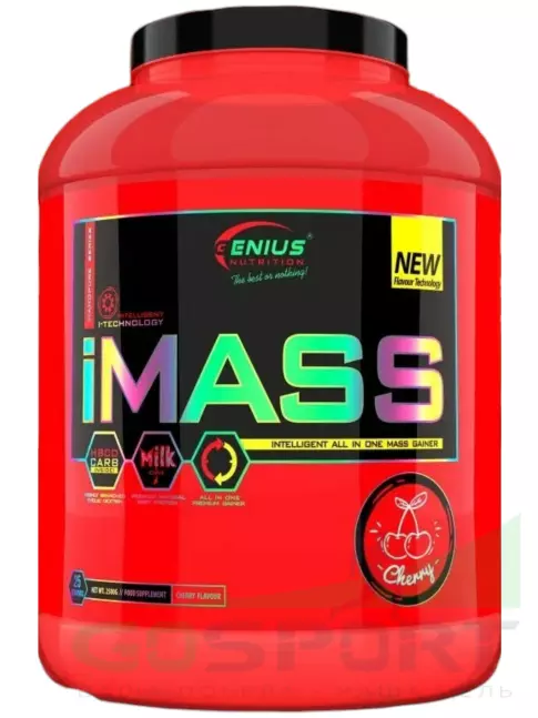 Гейнер Genius Nutrition iMass 2500 г, Вишня Гейнер Genius Nutrition iMass 2500 г, Вишня