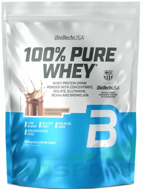 Сывороточный протеин BioTechUSA 100% Pure Whey 900 г, Печенье - крем
