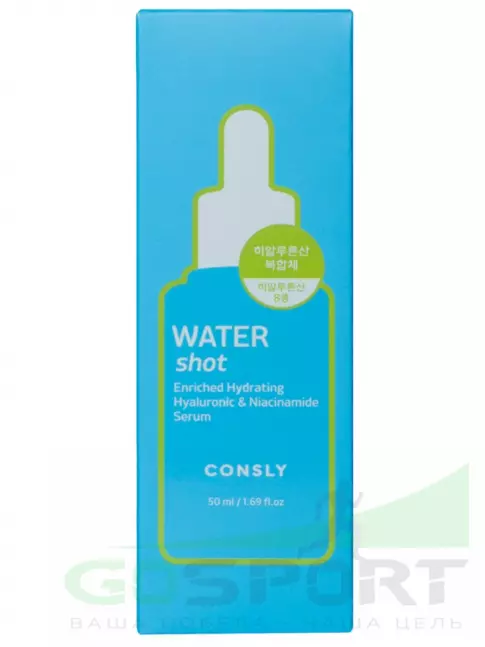 Сыворотки для лица CONSLY WATER SHOT Enriched Hydrating Hyaluronic and Niacinamide Serum 50 мл Сыворотки для лица CONSLY WATER SHOT Enriched Hydrating Hyaluronic and Niacinamide Serum 50 мл