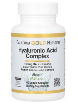 Гиалуроновая кислота California Gold Nutrition, Hyaluronic Acid Complex, 60 капсул