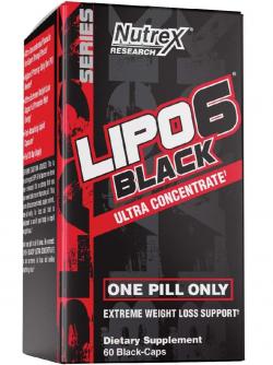 Термогеник Lipo-6 Black Extreme Weight Loss Support ultra concentrate AMZ