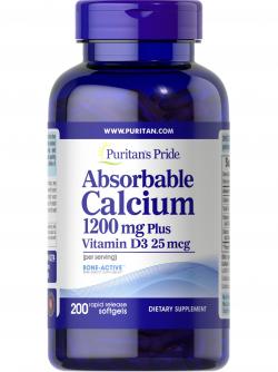 Кальций Absorbable Calcium 1200 mg plus Vitamin D3 25 mcg
