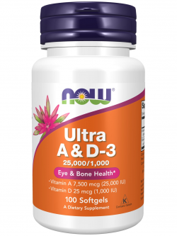 Витамин A (ретинол) Ultra A & D-3 25000/1000