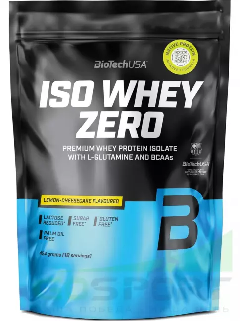 Изолят протеина BioTechUSA Iso Whey Zero 454 г, Лимонный чизкейк