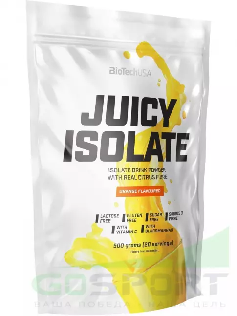 Изолят протеина BioTechUSA Juicy Isolate 500 г, Апельсин Изолят протеина BioTechUSA Juicy Isolate 500 г, Апельсин