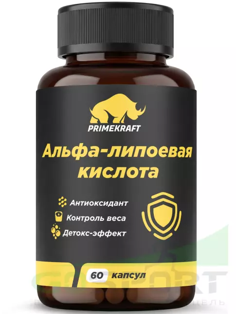 Альфа-липоевая кислота (ALA) PRIMEKRAFT Alpha lipoic acid 100 mg 60 веган капсул Альфа-липоевая кислота (ALA) PRIMEKRAFT Alpha lipoic acid 100 mg 60 веган капсул