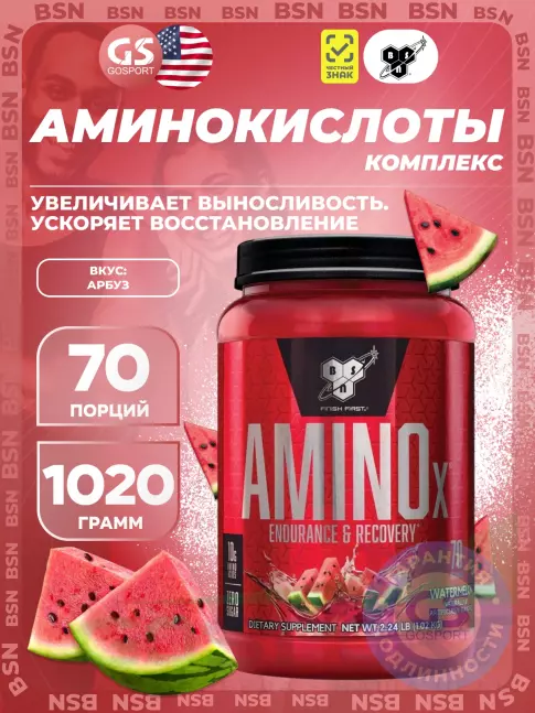 Аминокислоты BSN Amino-X 2:1:1 1020 г, Арбуз