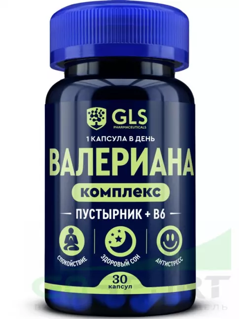  GLS pharmaceuticals Валериана комплекс с пустырником и В6 30 капсул