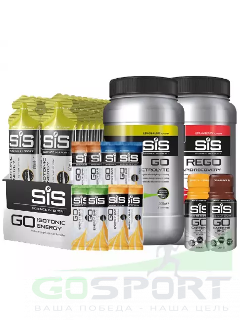 Набор SCIENCE IN SPORT (SiS) 2 x Rego, 8 x Go Bars, 30 x Gels, 2 x Go Shots Набор, Mix