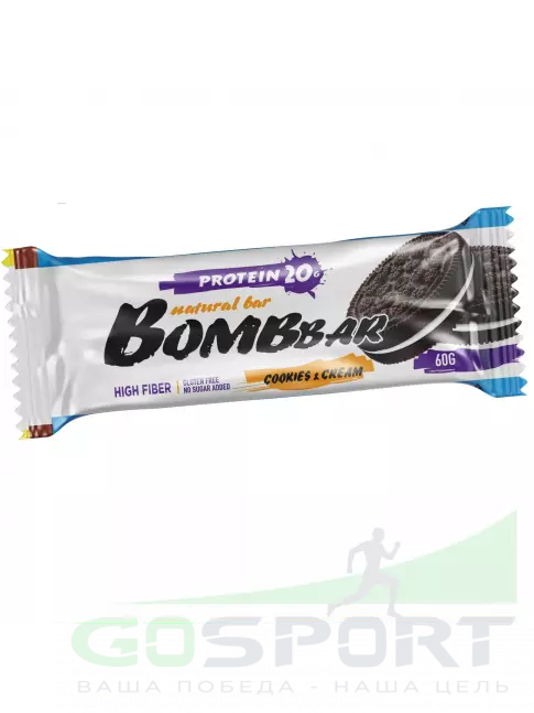 Протеиновый батончик BombBar Protein Bar 17 x 60 г, Печенье с кремом