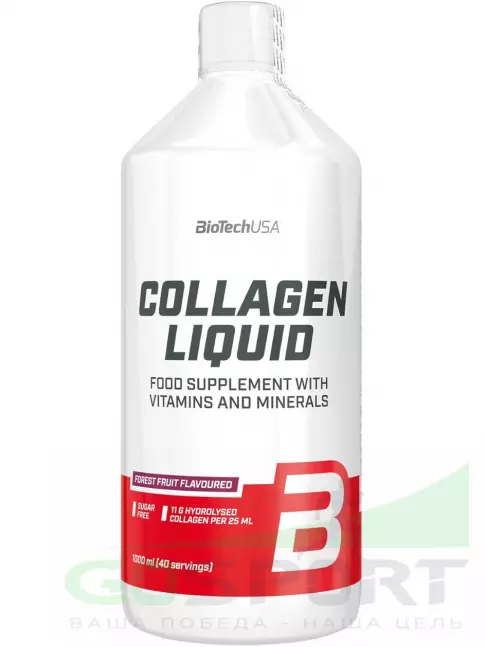 Коллаген жидкий BioTechUSA Collagen Liquid 11000 mg 1000 мл, Лесные Ягоды Коллаген жидкий BioTechUSA Collagen Liquid 11000 mg 1000 мл, Лесные Ягоды