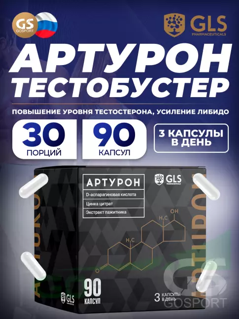  GLS pharmaceuticals Артурон 90 капсул