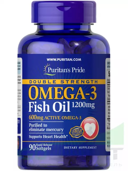 Омега-3 Puritan's Pride Omega-3 Fish oil 1200 mg 90 капсул