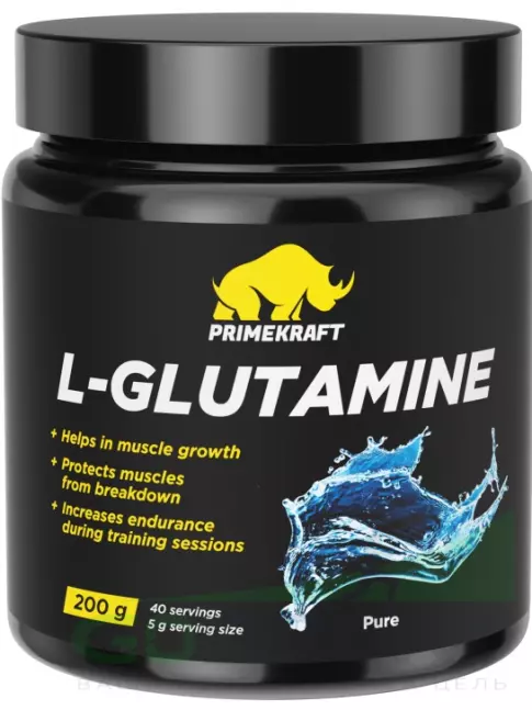L-Глютамин PRIMEKRAFT L-Glutamine 200 г, Натуральный