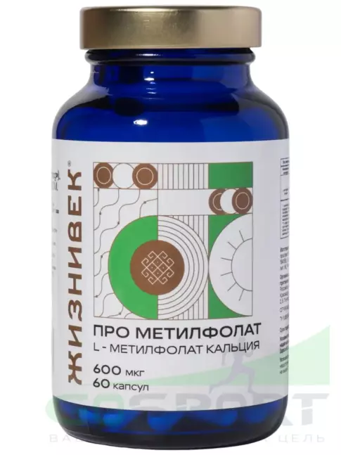 Фолиевая кислота (B9) Жизнивек Про метилфолат 60 капсул