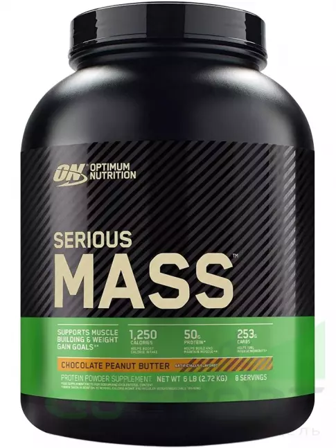 Гейнер Optimum Nutrition Serious Mass 2720 г, Шоколадное арахисовое масло