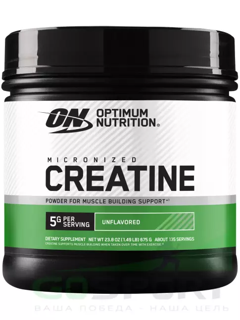 Микронизированный креатин Optimum Nutrition Creatine Micronized Powder 5000 mg 675 г, Без вкуса