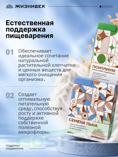 Диетический продукт Жизнивек Набор Псиллиум+Семена Льна Диетический продукт Жизнивек Набор Псиллиум+Семена Льна