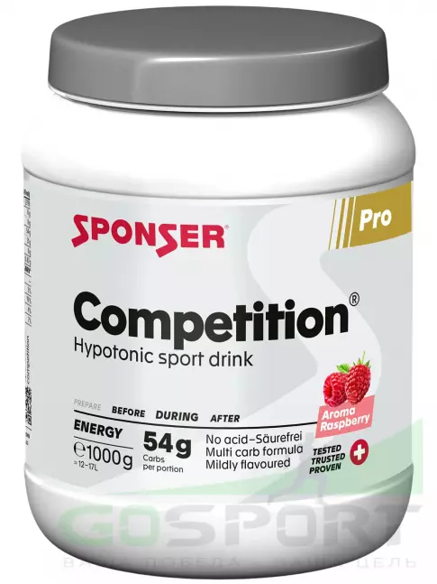 Изотоник SPONSER COMPETITION 1000 г, Малина