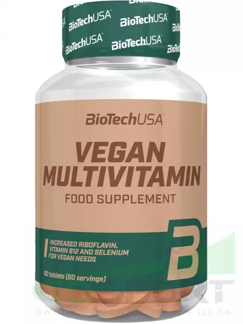 Витаминный комплекс BioTechUSA Vegan Multivitamin 60 таблеток Витаминный комплекс BioTechUSA Vegan Multivitamin 60 таблеток