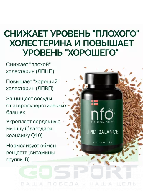 Экстракты NFO Lipid Balance 120 капсул