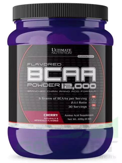 БСАА Ultimate Nutrition BCAA 12000 Powder 228 г, Вишня