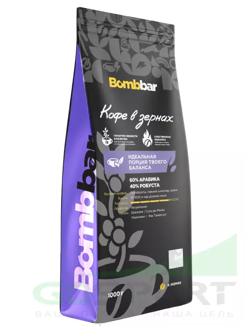 Кофе BombBar Кофе жареный в зернах. Арабика 60%/Робуста 40% 1000 г Кофе BombBar Кофе жареный в зернах. Арабика 60%/Робуста 40% 1000 г