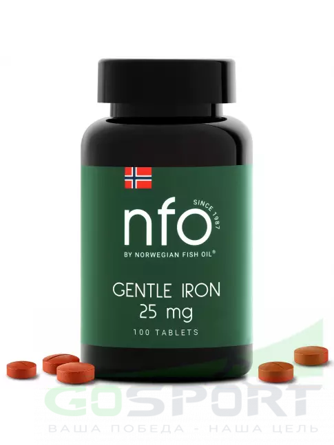Железо NFO Gentle Iron 25 mg 100 таблеток