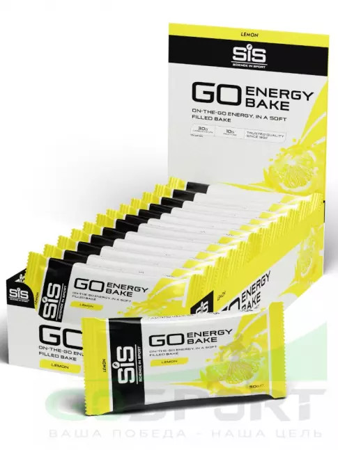 Энергетический батончик SCIENCE IN SPORT (SiS) GO Energy Bake 12 х 50 г, Лимон