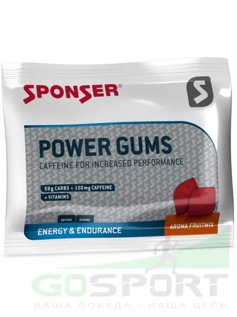  SPONSER RED POWER GUMS x 3 3 x 10 конфет, Фруктовый микс