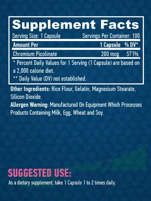  Haya Labs Chromium Picolinate 200 mcg 100 капсул
