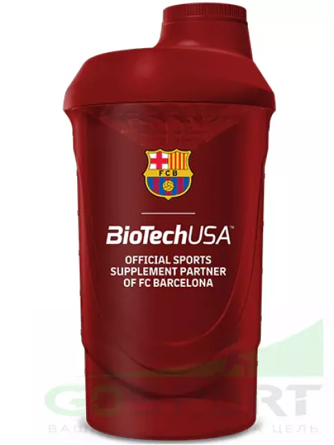 Шейкер 600 мл BioTechUSA Шейкер FC Barcelona 600 мл, Красный