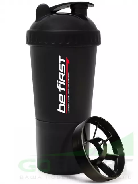 Шейкер 600 мл Be First TS 1323 3-в-1 600 мл, Черный