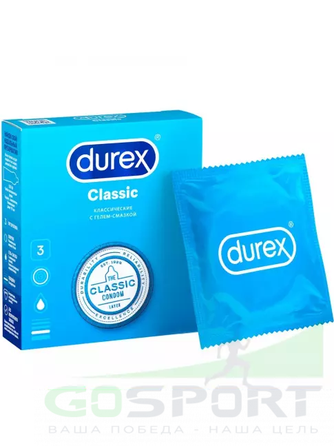 Durex Classic (классические) 3 шт Durex Classic (классические) 3 шт