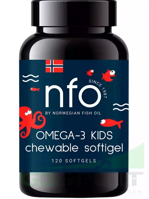 Омега-3 NFO Omega-3 Kids 800 mg 120 жевательных капсул