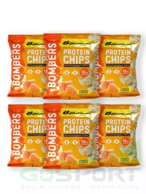Чипсы BombBar Protein Chips 6 x 50 г, Нежный сыр