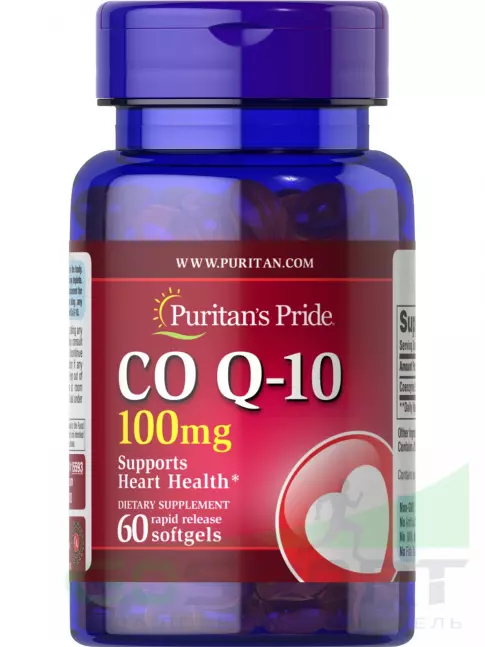 Puritan's Pride CO Q-10 100 mg 60 капсул Puritan's Pride CO Q-10 100 mg 60 капсул