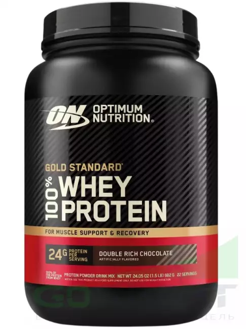 Сывороточный протеин Optimum Nutrition 100% Whey Protein Gold Standard 682 г, Двойной шоколад