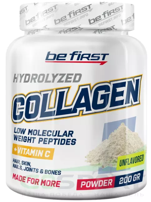 Коллаген 1,2,3 тип Be First Collagen 5440 mg + vitamin C powder (коллаген с витамином С) 200 г, Натуральный Коллаген 1,2,3 тип Be First Collagen 5440 mg + vitamin C powder (коллаген с витамином С) 200 г, Натуральный