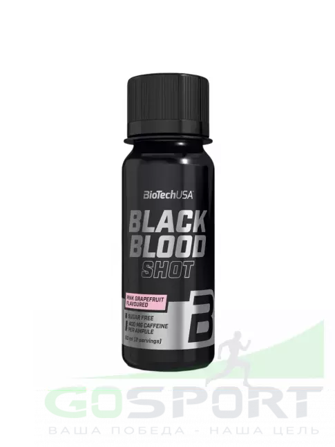 Предтреник BioTechUSA Black blood Shot 20X60 мл, Розовый грейпфрут