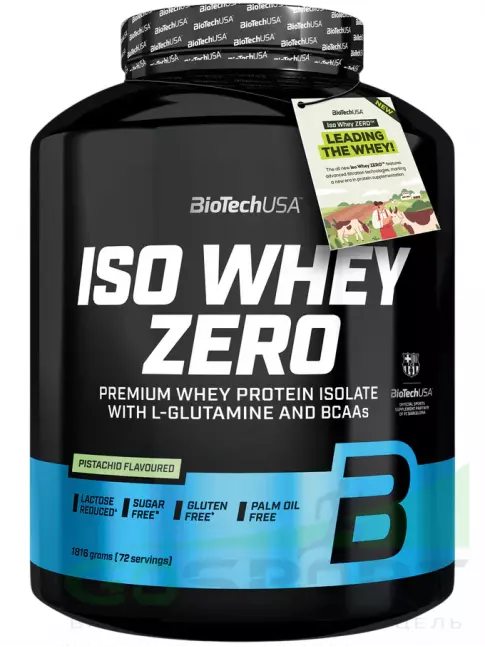 Изолят протеина BioTechUSA Iso Whey Zero 1816 г, Фисташка