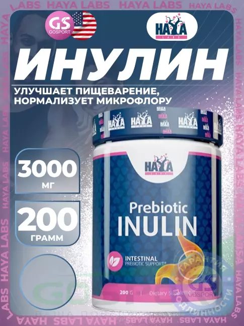 Пребиотик Haya Labs Inulin 3000 mg 200 г Пребиотик Haya Labs Inulin 3000 mg 200 г