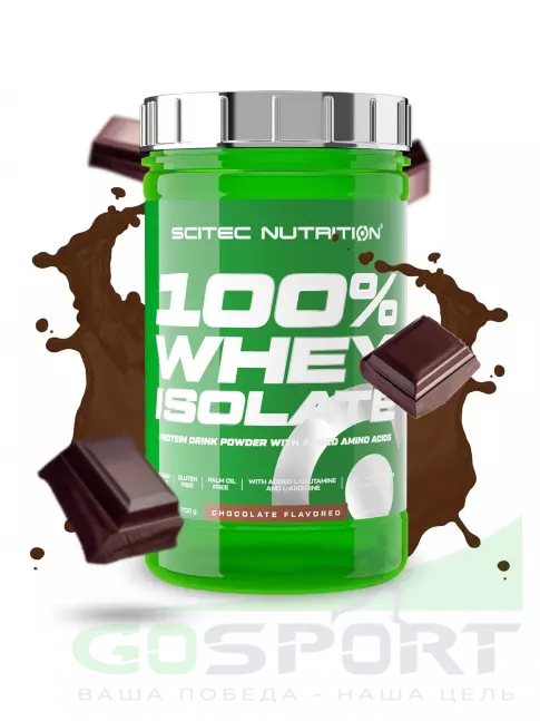 Изолят протеина Scitec Nutrition 100% Whey Isolate 700 г, Шоколад Изолят протеина Scitec Nutrition 100% Whey Isolate 700 г, Шоколад