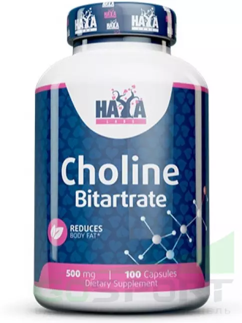  Haya Labs Choline Bitartrate 500 mg 100 капсул